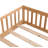 Queen Size Floor Bed with Door,Solid Wood Platform Bed Frame with Fence,Suitable for children,Pine Wood-951953455