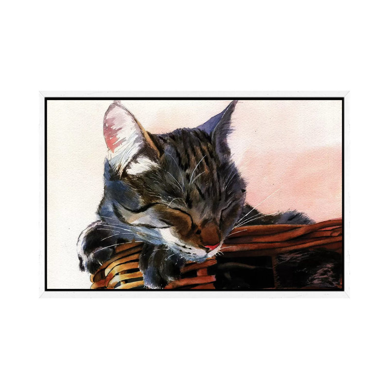 Basket Case 1 Piece Painting on Canvas, 66.04 cm H x 45.72 cm W, White Framed