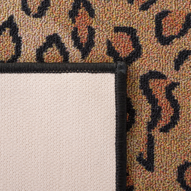Journey Performance Machine Washable Animal Print Rug, Square 6'7"