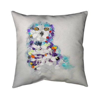 Abstract owl - 16"x16" Throw pillow - Poly twill - Print on demand