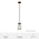 Chevron 1 - Light Single Rectangle Mini Pendant