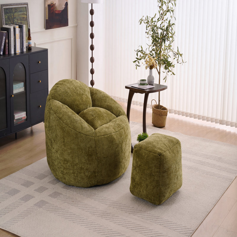 Foam Bean Bag Chairs For Adults/Teens With Filling,Bean Bag Lazy Sofa With Ultra Soft Chenille Cover, Bean Bag,Indoor & Outdoor