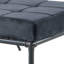Banc de chambre gris avec attrait industriel et structure en métal durable