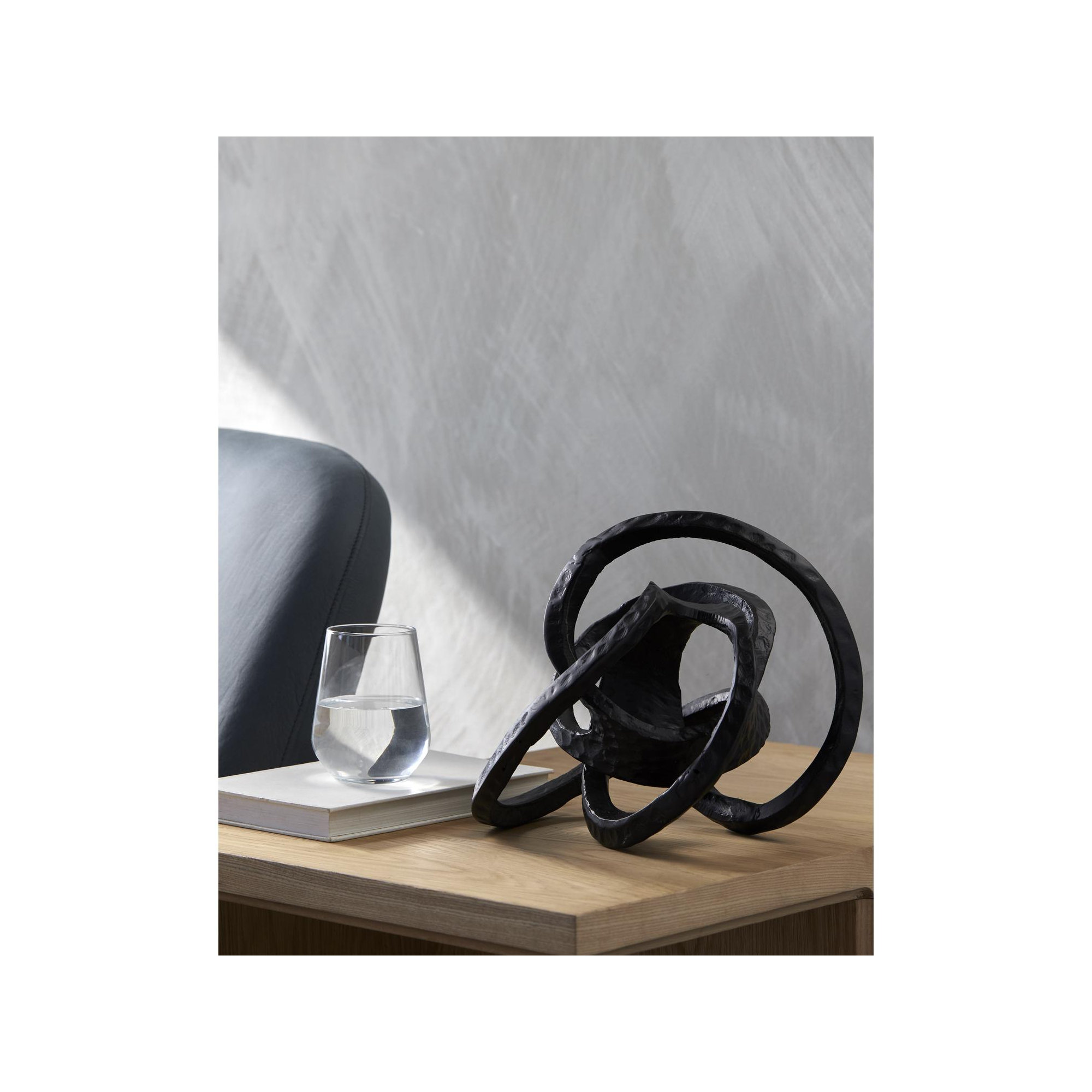 Nebi Decorative Sculpture, 9" H x 9" W x 9" D, Black