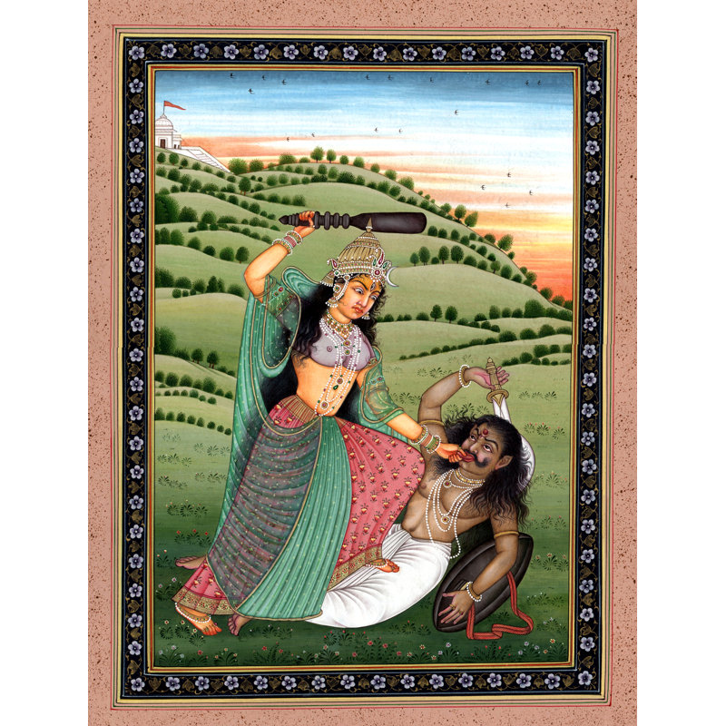 Déesse Bagalamukhi | Aquarelle sur papier