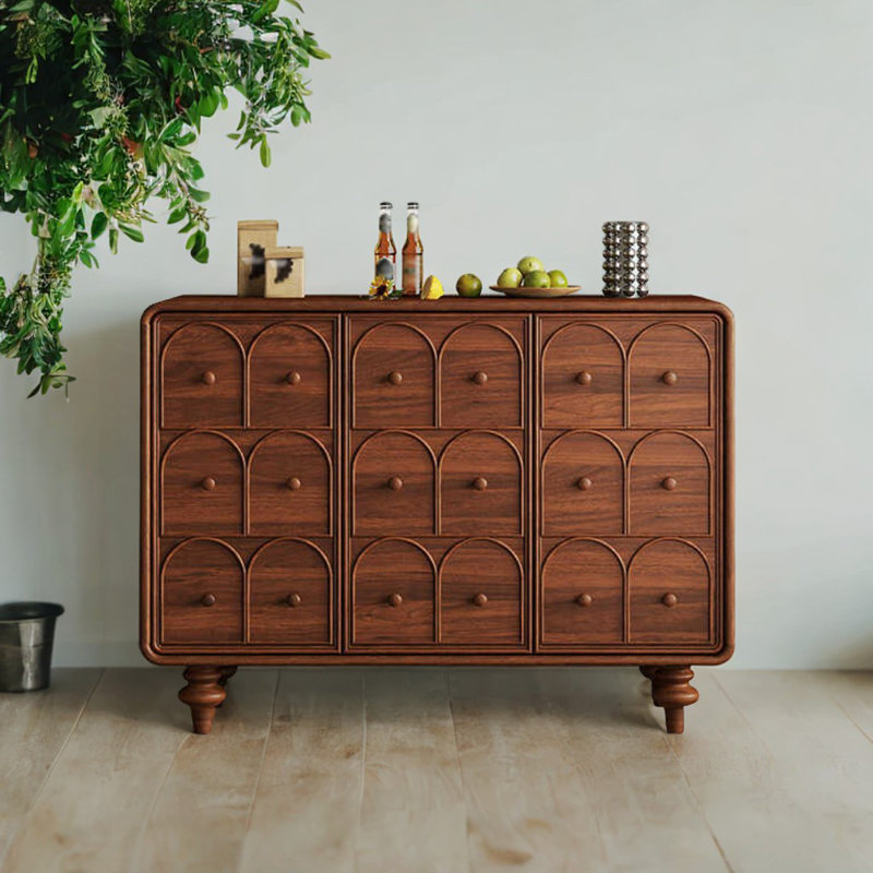 French Retro Accent Cabinet Solid Wood Accent Cabinet