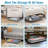 Rebrilliant Square Under-Bed Storage Box with Wheels, Transparent Window, Grayk