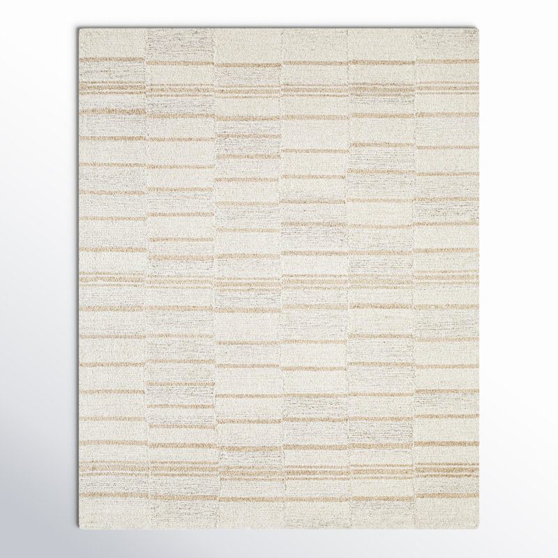 Demie Hand Tufted Wool Abstract Area Rug, Rectangle 8' x 10'