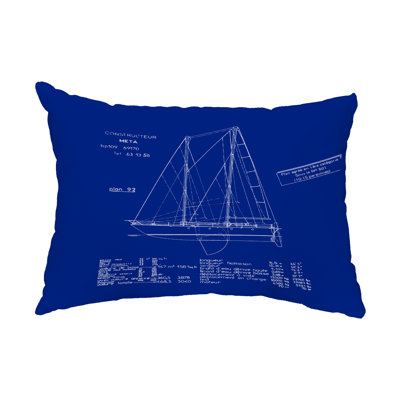 Sail Outdoor Reversible Throw Pillow