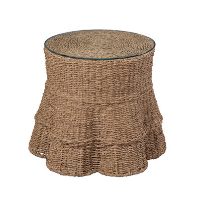 Falda Glass End Table