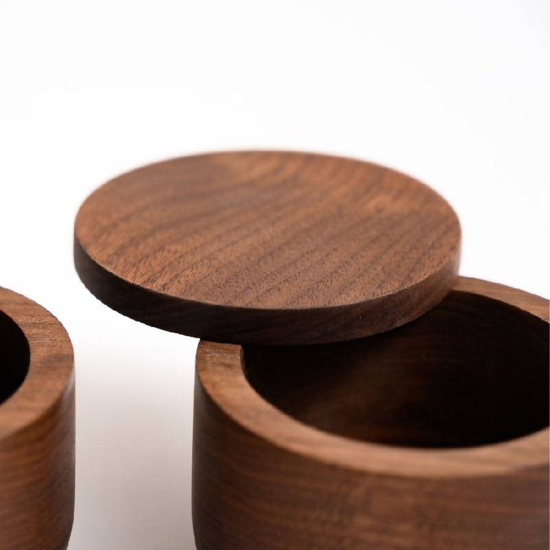 Kambur Walnut Wood Spice Jar