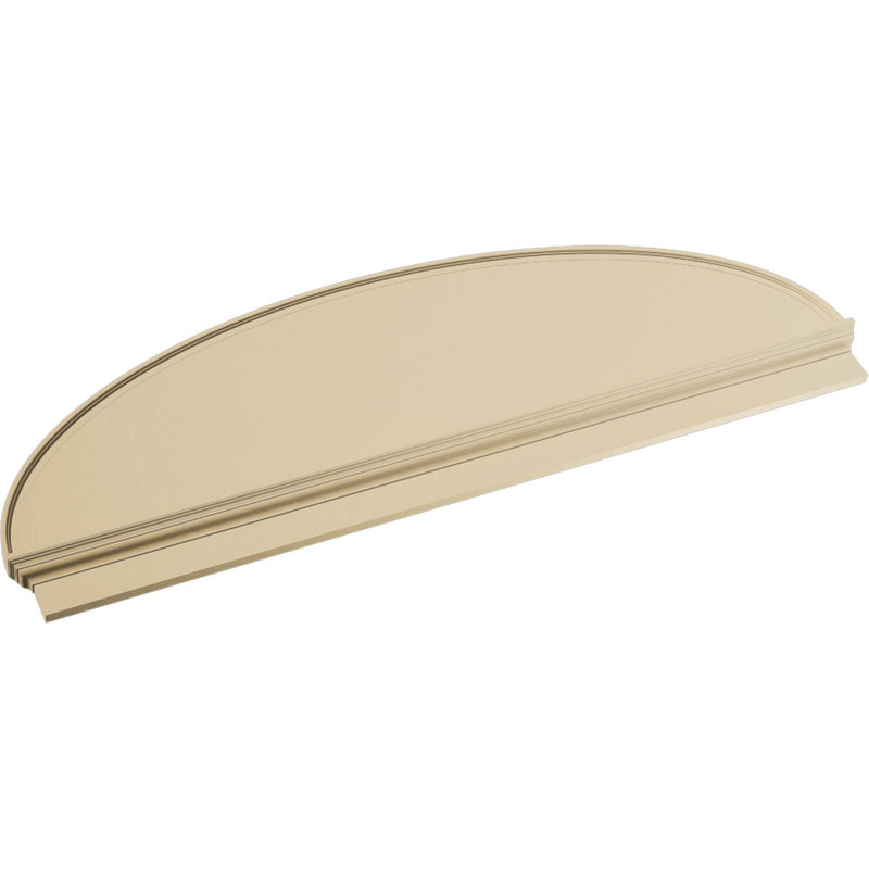 Fronton en uréthane Elliptical Signature, brun clair apprêté, 82 po x 27,375 po x 2,75 po, Combinaison, Lisse