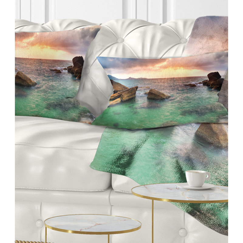 Coussin Sunrise at Blue Lamai Beach - Sea & Shore, Rectangle, 12 po x 20 po