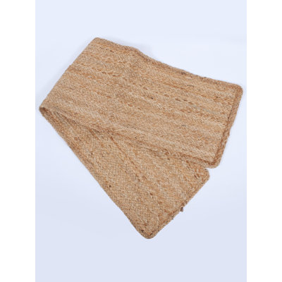 Chemin de table tressé en jute naturelle - style campagnard rustique, écologique, long tapis de protection pour tous les jours