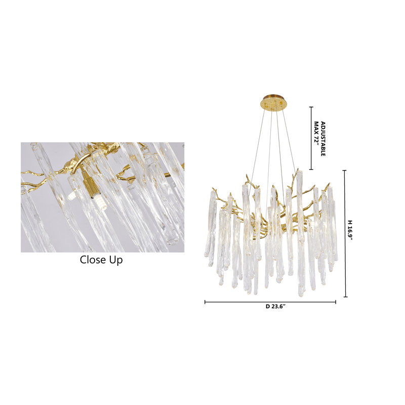 10 - Light Dimmable Geometric Chandelier