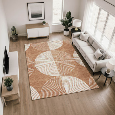 Premium Machine Washable Mayfield AMF2275 Geometric Rug