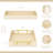 Mariline Elegant Fish Scale Pattern Tray & Gold Handles - Gold-105512676