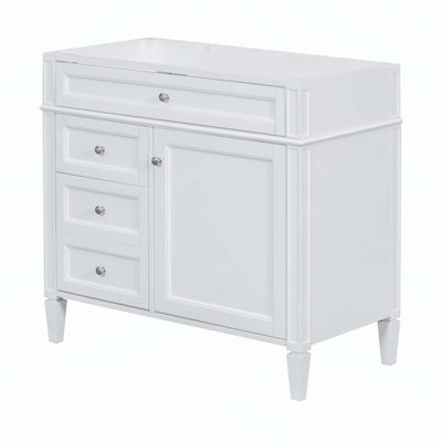 Modern Bathroom Vanity with Multiple Drawers and Solid Wood Construction for Stylish Storage