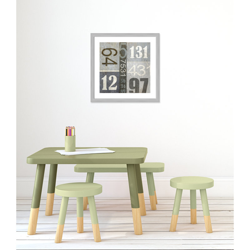 Art numérique encadré, H 22,5 po x l 22,5 po x P 0,6 po, Encadré plat argent