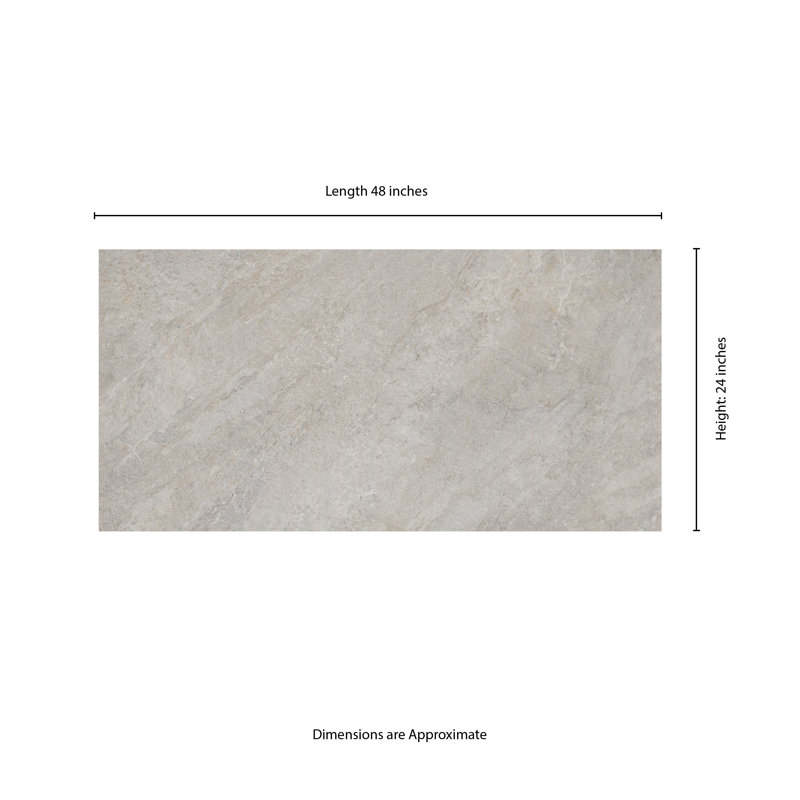 Pavé aspect pierre de porcelaine mat 24 po x 48 po x 0,79 po Sterling (8 pieds carrés / unité, 1 pièce)