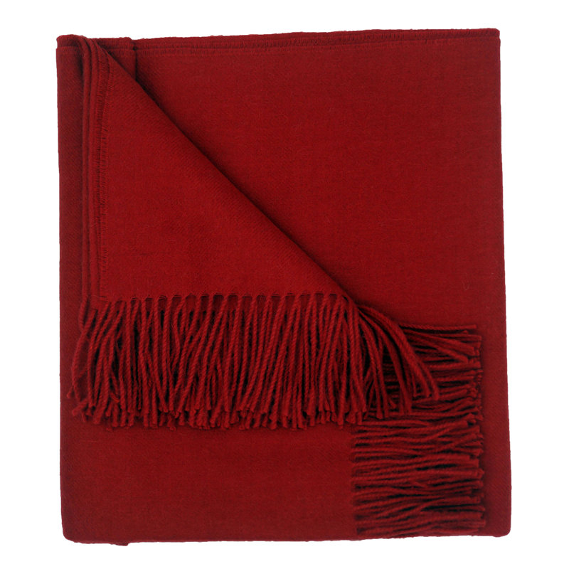 Jeté en alpaga , Rouge