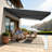 Motorized Retractable Patio Awning with Polyester Fabric & Aluminum Frame-123027372