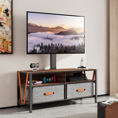 Tv Stand With Two Drawers, Fabric, Suitable For 37-65-inch Tv