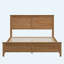 Lit plateforme moderne en bois massif avec tête de lit, support en lattes de bois robuste, structure en pin minimaliste-1267642930