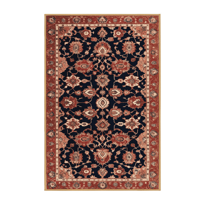 Machine Washable Persian Brown Area Rug, Rectangle 2' x 3'