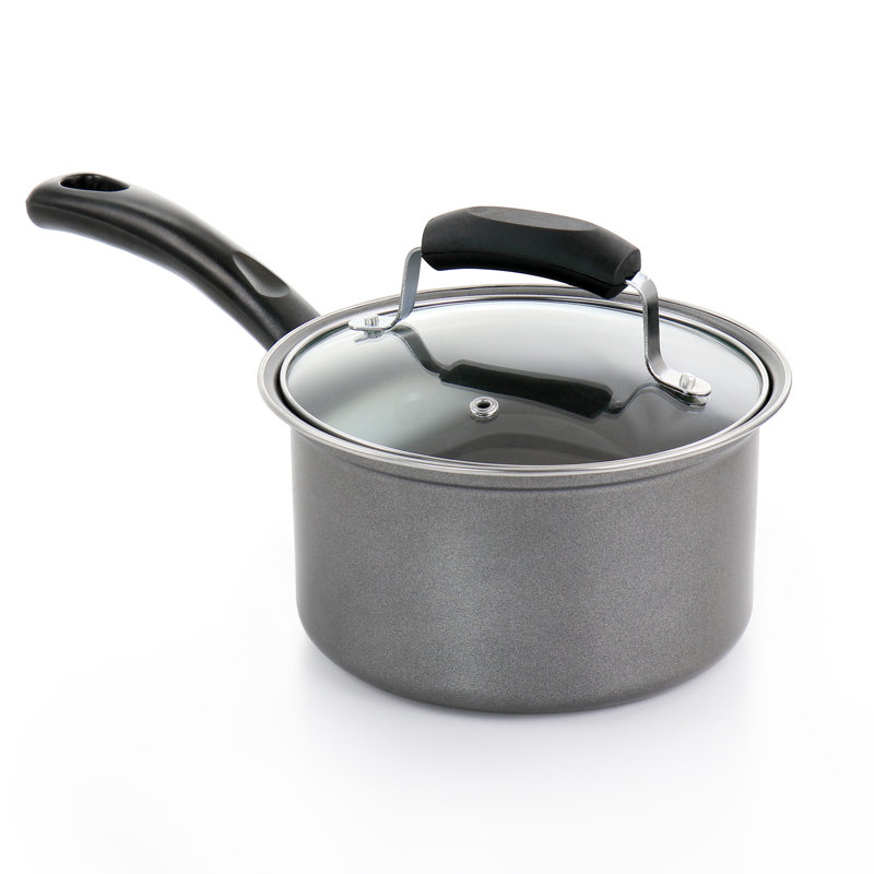 Gibson Everyday Highberry 3 Piece Nonstick Carbon Steel Cookware Set In Grey