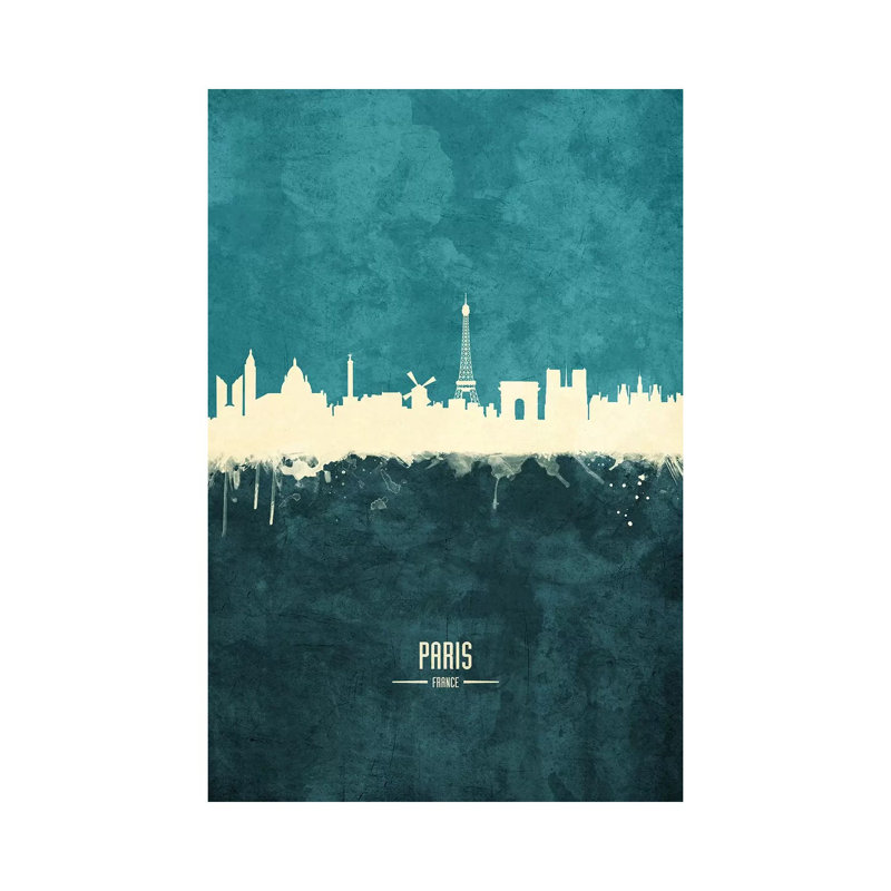 Paris France Skyline by Michael Tompsett - Wrapped Canvas Print, 101.6 cm H x 66.04 cm W x 3.175 cm D