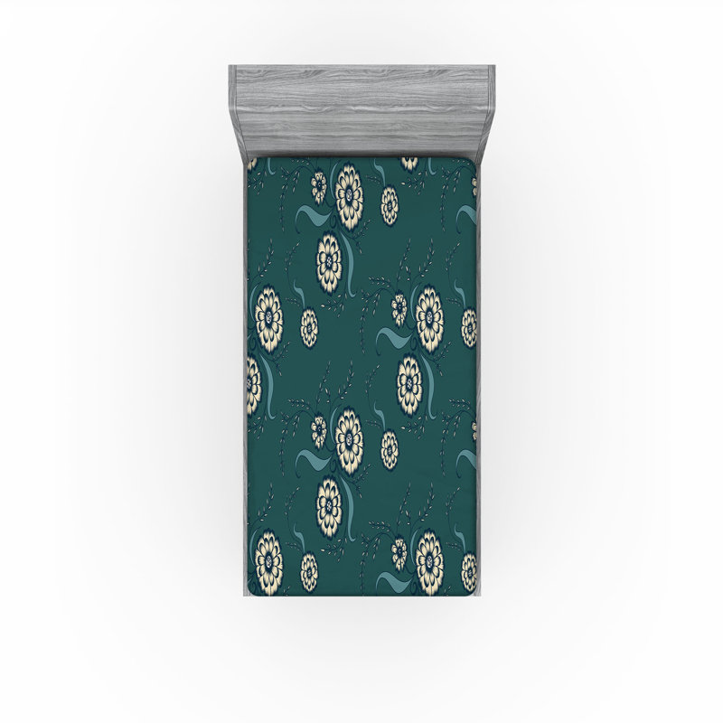 Drap-housse Ambesonne Daisy Boho Camomille, Drap-housse de taille simple