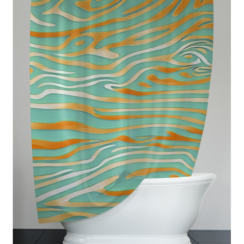 Comhan Abstract Shower Curtain, 72" H x 70" W