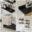 Tablettes flottantes, 5 pièces, noir