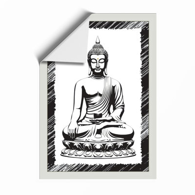 Seated Buddha Japandi - Framed Print