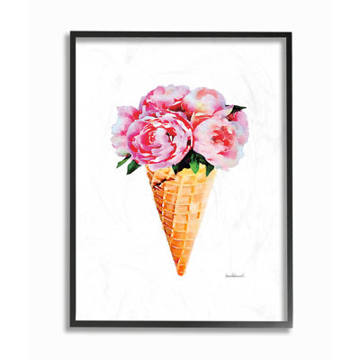 «Minimal Icecream Cone with Pivoines», impression