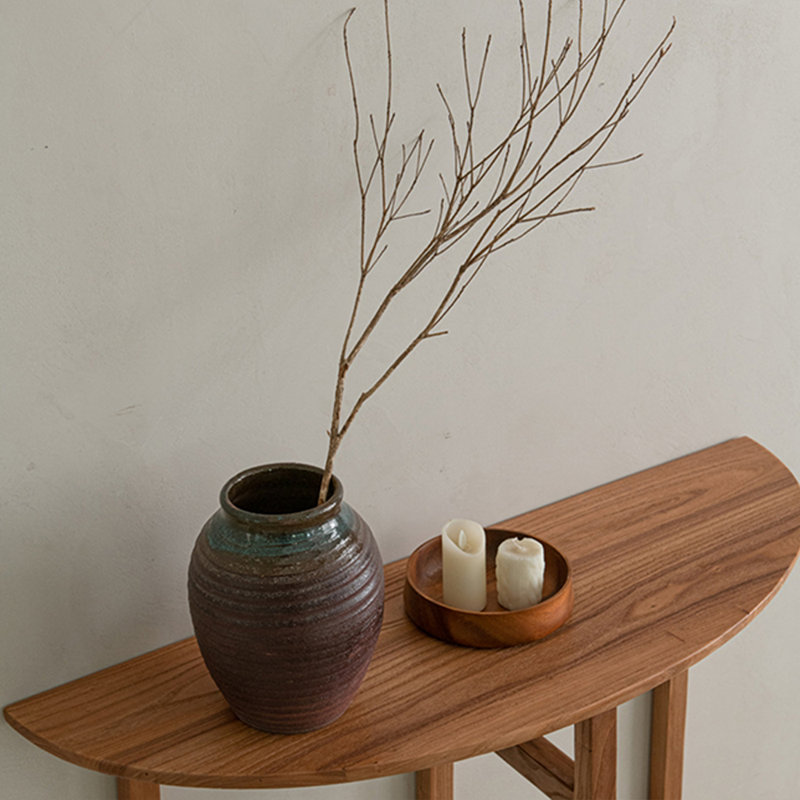 Console de style Wabi-Sabi, Brun