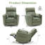 36.6" Wide Corduroy Power Lift Recliner Chair with Swivel -881855057
