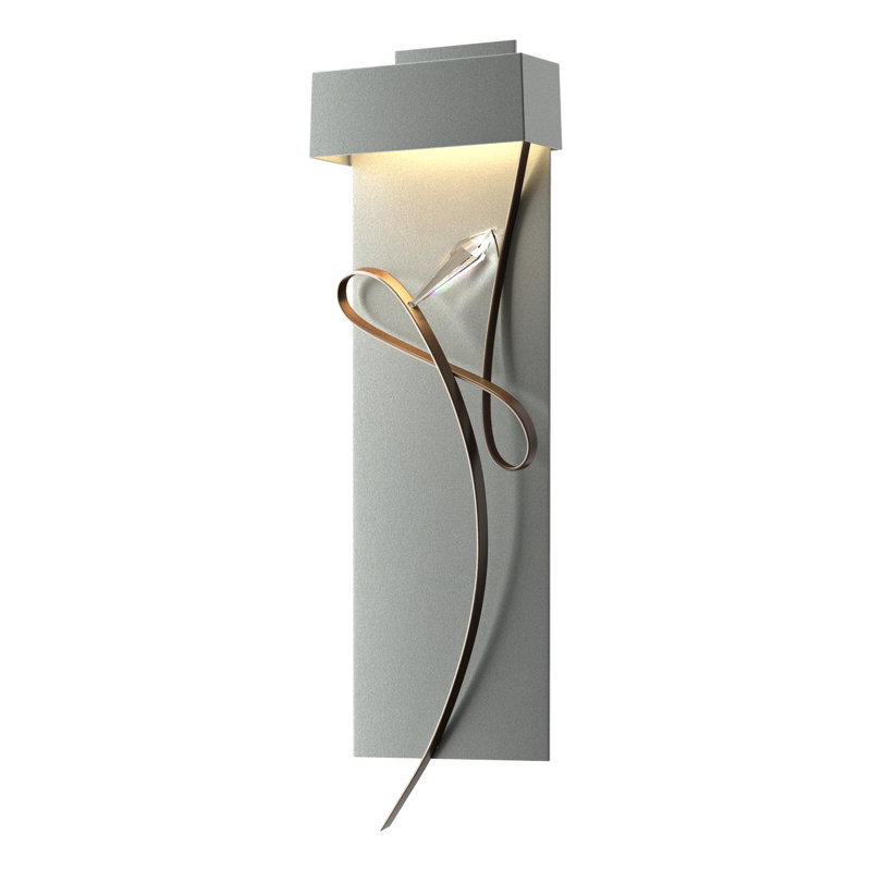 Rhapsody 1-Light LED Flush Mounted Sconce, Vintage Platinum, Bronze