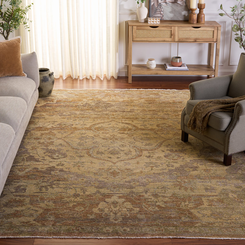 Tapis oriental en laine noué à la main Kline, Rectangle 8 pi x 10 pi