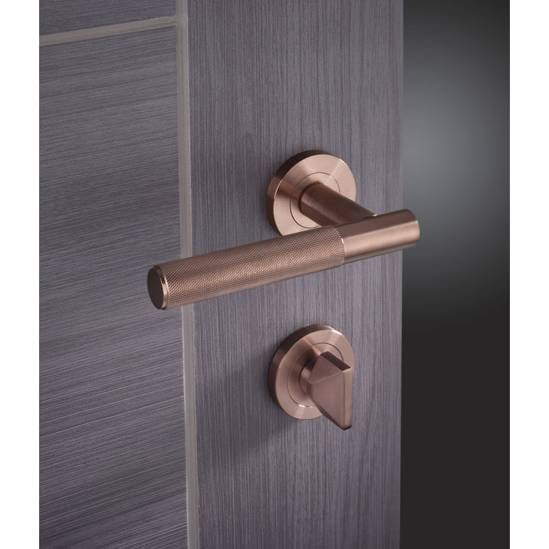 Orta Lock Door Handle, Bronze