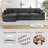Aariketh 130.87”Wide Upholstered Loose Back Modular Sectional Sofa with Large Ottoman-1810493753