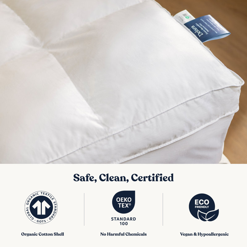 Couvre-matelas en duvet synthétique Delara, Grand