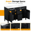 Ensemble de meuble-lavabo simple autoportant 48 po avec comptoir en céramique et système de rangement de salle de bain 48 po-133407146