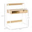 Bureau d'ordinateur compact avec tiroir de rangement et tablettes pour petits espaces