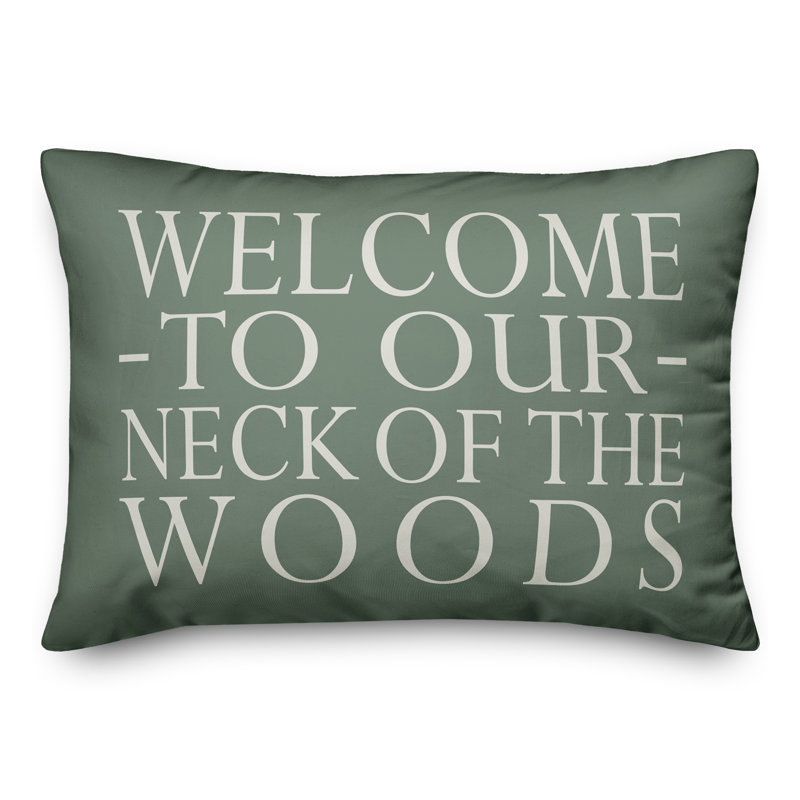 Outdoor Reversible Throw Pillow, Green
