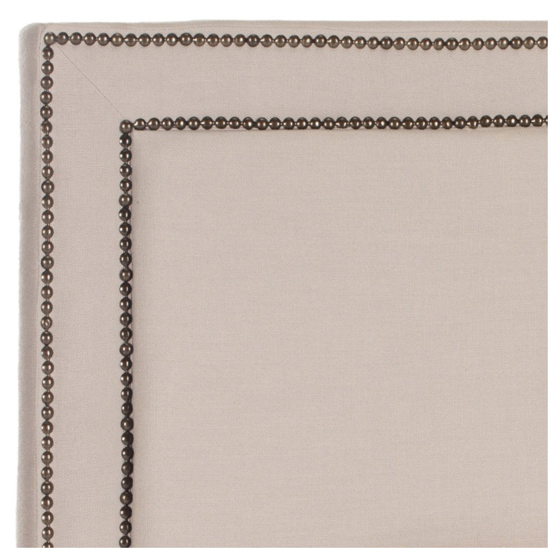 Dominick Upholstered Headboard, Linen Taupe, Queen