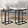 Auxter C Shaped End Table TV Tray Set