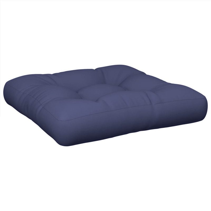 Pallet Cushion Anthracite Polyester, Navy Blue, 23.6" W x 23.6" D