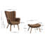 Nekoma Upholstered Accent Chair with Footstool-833743614